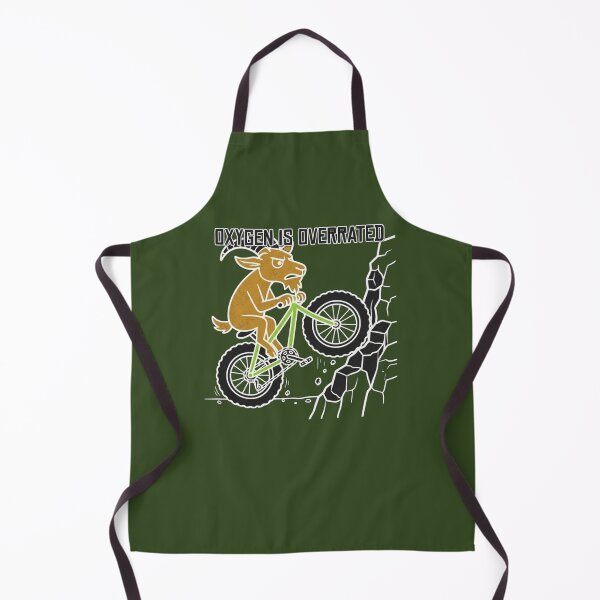 Item preview, Oxygen Is Overrated Funny Mountain Biking MTB Goat T-Shirt designed and sold by The Bold Line Studio.