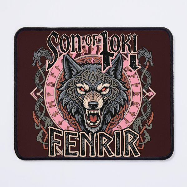 Item preview, Fenrir Son of Loki - Norse Mythology Viking Wolf designed and sold by veloramode.