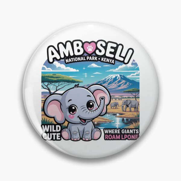 Item preview, Cute Safari Kawaii Sticker | Amboseli Elephant Design designed and sold by YounexxART.
