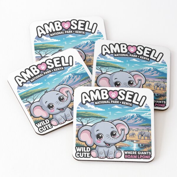 Item preview, Cute Safari Kawaii Sticker | Amboseli Elephant Design designed and sold by YounexxART.