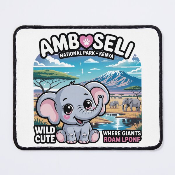 Item preview, Cute Safari Kawaii Sticker | Amboseli Elephant Design designed and sold by YounexxART.