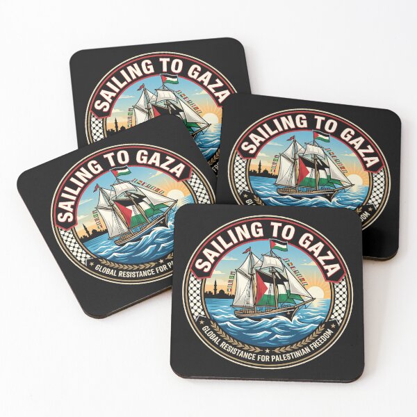 Item preview, sailing to gaza global resistance for palestinian freedom designed and sold by Slice Of Seed.