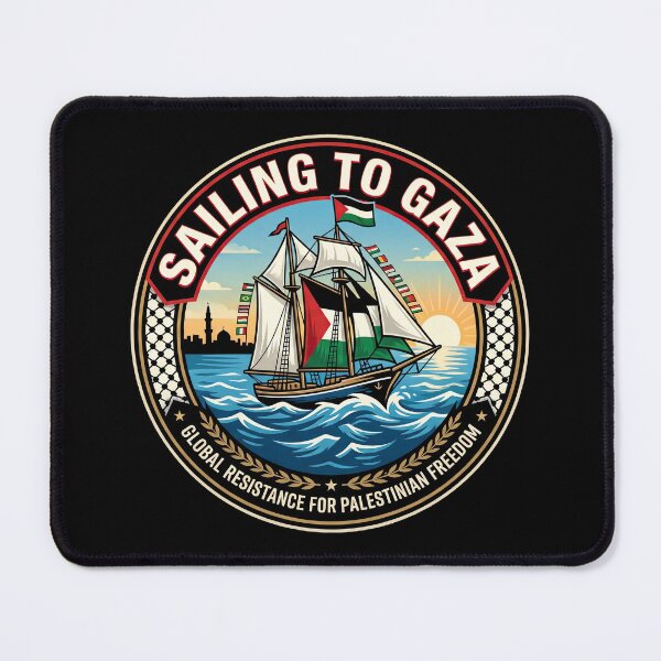Item preview, sailing to gaza global resistance for palestinian freedom designed and sold by Slice Of Seed.