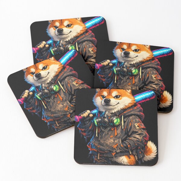 Item preview, Cyberpunk Shiba Inu Street Warrior designed and sold by Maclaw200d.