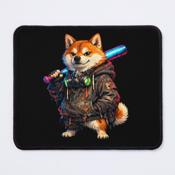 Item preview, Cyberpunk Shiba Inu Street Warrior designed and sold by Maclaw200d.