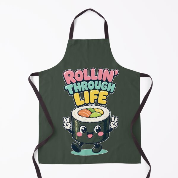 Item preview, Rollin Through Life Cute Sushi Pun Kawaii designed and sold by Mr Lee.