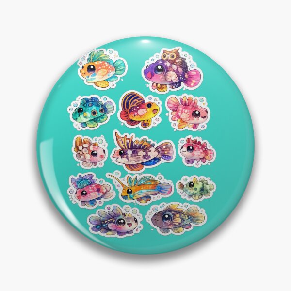 Artikelvorschau, Niedlicher Kawaii-Aufkleber mit tropischen Fischen entworfen und verkauft von KrishAuraa.