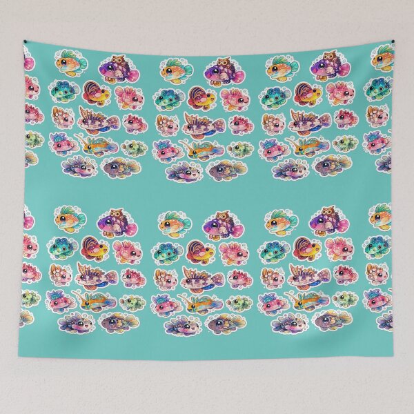 Item preview, Cute Kawaii Tropical Fish Sticker designed and sold by KrishAuraa.