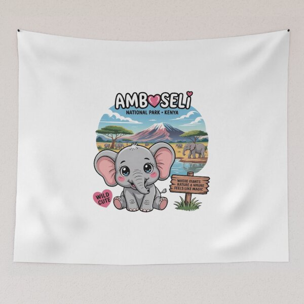 Item preview, Elephant of Amboseli National Park designed and sold by YounexxART.