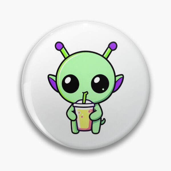 Item preview, Cute Baby Alien Drinking Juice Sticker designed and sold by M.Store.