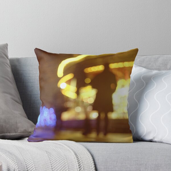 Item preview, People walking in street at night with fairground lights in Hasselblad vintage camera analogue film photo designed and sold by edwardolive.