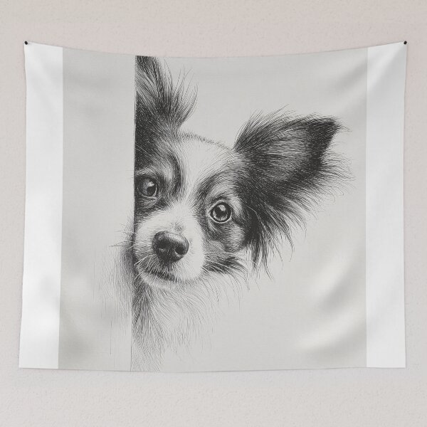 Item preview, Curious Peeking papillon dog designed and sold by lautir.