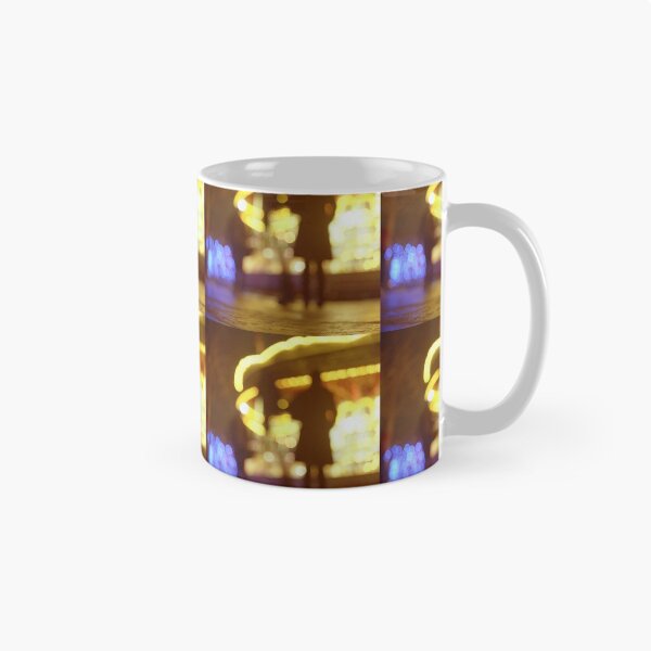 Item preview, People walking in street at night with fairground lights in Hasselblad vintage camera analogue film photo designed and sold by edwardolive.