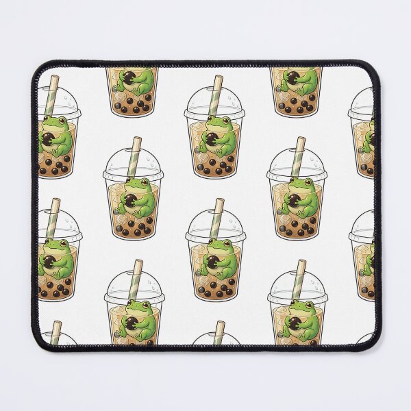 Item preview, Cute Frog Boba Tea Kawaii Aesthetic Illustration designed and sold by nexelora.