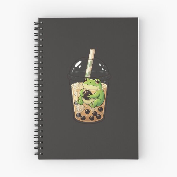 Item preview, Cute Frog Boba Tea Kawaii Aesthetic Illustration designed and sold by nexelora.