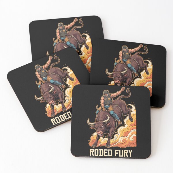 Item preview, Rodeo Fury Bucking Bull Rider 90s Graphic designed and sold by TeNovaStudio.