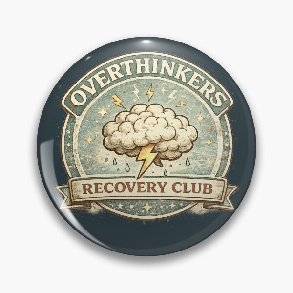 Item preview, Overthinkers Recovery Club – Vintage Mental Health Aesthetic designed and sold by BeaVibes.