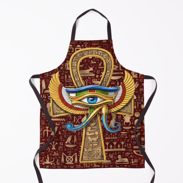 Item preview, Eye of Horus Ankh Cross - Winged Egyptian Protection Amulet designed and sold by GulfSignature.