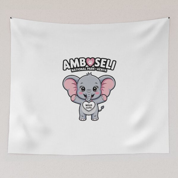 Item preview, Cute Baby Elephant – Amboseli National Park Kenya. designed and sold by YounexxART.