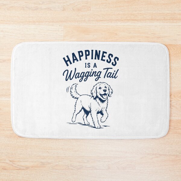 Item preview, Happy Is a Wagging Tail Goldendoodle Dog Lover T-Shirt, Cute Fluffy Puppy Illustration, Minimalist Dog Mom Gift designed and sold by American Spirit.