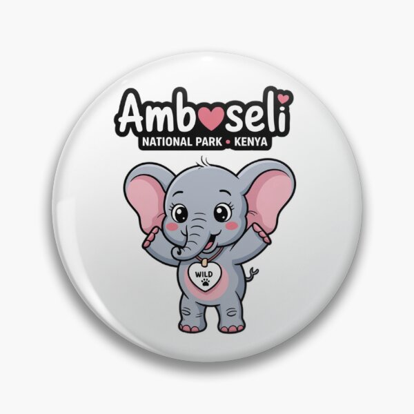 Item preview, Kawaii Baby Elephant – Amboseli Kenya Safari Wildlife Cute Animal designed and sold by YounexxART.