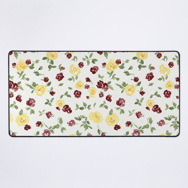 Item preview, Dainty Yellow & Maroon Florals designed and sold by wissal.studio.