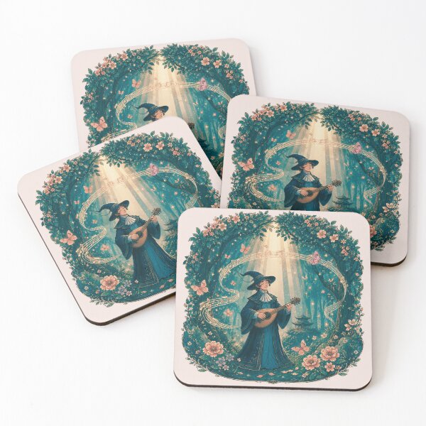 Item preview, Enchanted Bard under Starlit Sky with Glowing Butterflies designed and sold by NerdiPop.