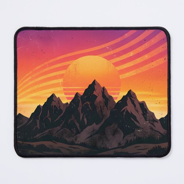 Item preview, Retro Sunset Mountain Vintage Design designed and sold by OVERRIDESTUDIOS.