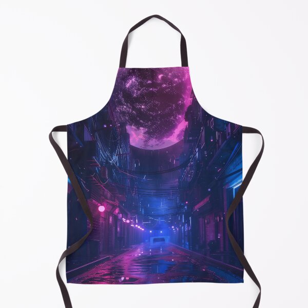 Item preview, Neon Moon Over Cyber Alley designed and sold by QuantumDrift.