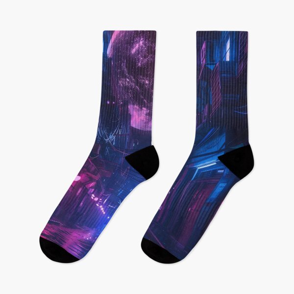 Item preview, Neon Moon Over Cyber Alley designed and sold by QuantumDrift.