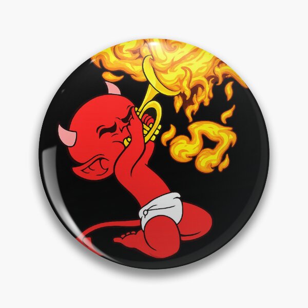 Item preview, Vintage Devil Toon Blasting Flames from a Trumpet designed and sold by Analog Aura .