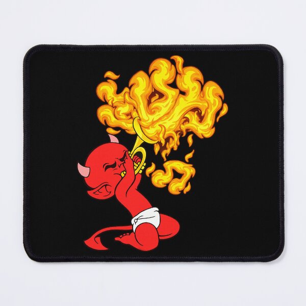 Item preview, Vintage Devil Toon Blasting Flames from a Trumpet designed and sold by Analog Aura .