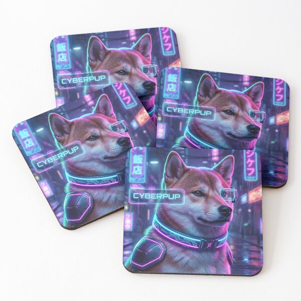 Item preview, Cyberpunk Shiba Inu Art Futuristic Neo Tokyo Cyberpup designed and sold by NeonNadir.