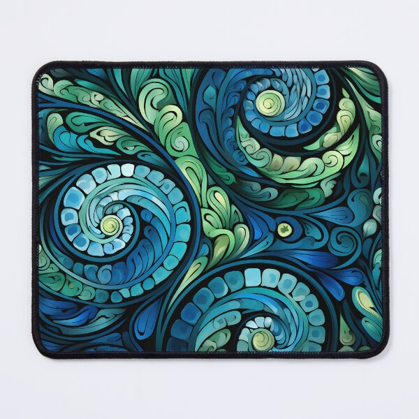Item preview, New Zealand Māori Paua Pattern Koru Design 913 designed and sold by GrinGalore.