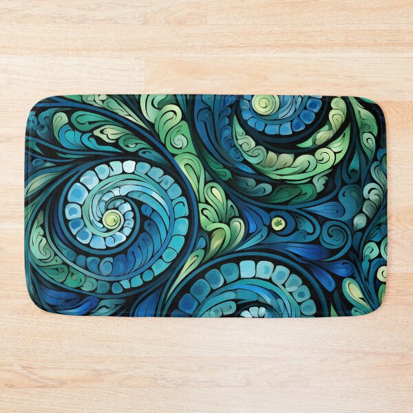 Item preview, New Zealand Māori Paua Pattern Koru Design 913 designed and sold by GrinGalore.