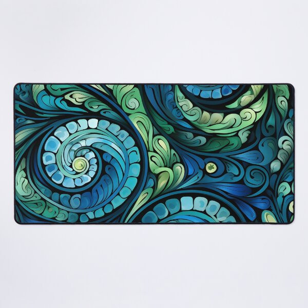 Item preview, New Zealand Māori Paua Pattern Koru Design 913 designed and sold by GrinGalore.