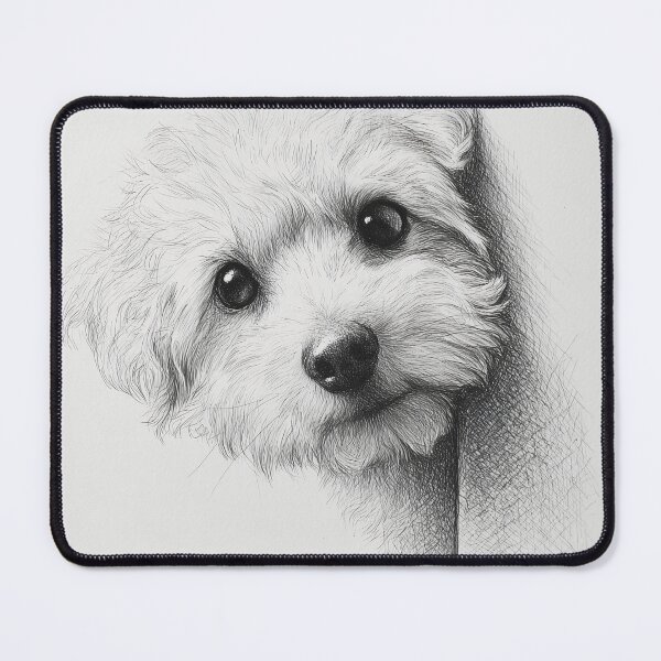 Item preview, Curious Peeking Bichon Frise Dog designed and sold by lautir.