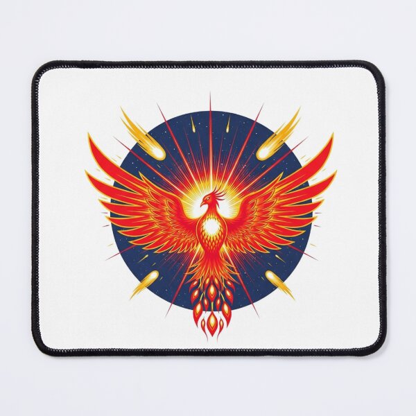 Item preview, Celestial Phoenix Rising Cosmic Fire Bird designed and sold by TheDenimArt.