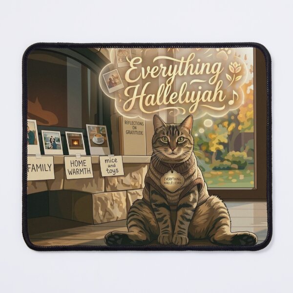 Item preview, Everything Hallelujah Grateful Cat Aesthetic designed and sold by NadinGerasi.