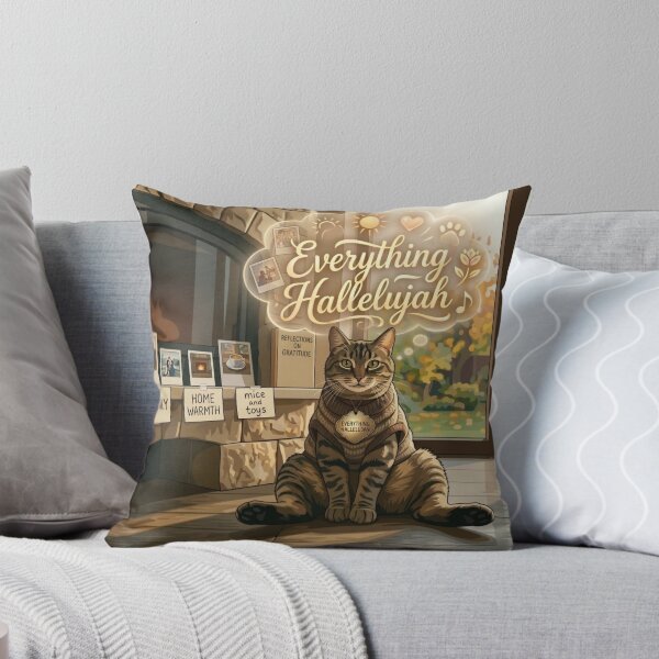 Item preview, Everything Hallelujah Grateful Cat Aesthetic designed and sold by NadinGerasi.