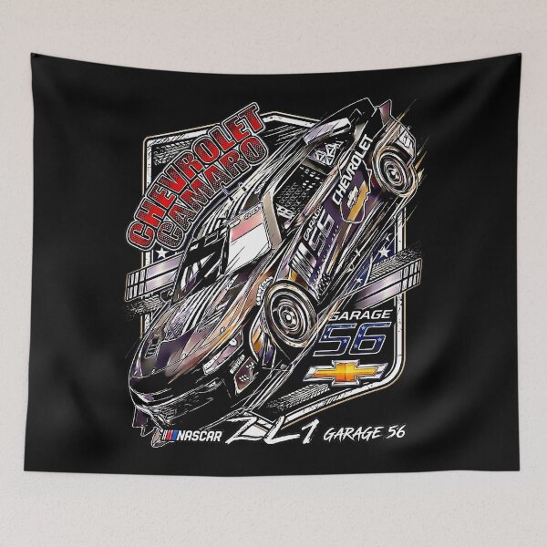 Item preview, NASCAR Garage 56 Chevrolet Camaro ZL1 Race Car Illustration designed and sold by RacetrackGear.