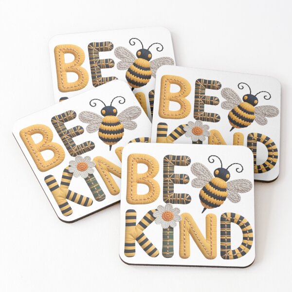 Item preview, Bee Kind Knitted Typography - Cute Crochet Bumblebee Graphic designed and sold by aseelbrand.