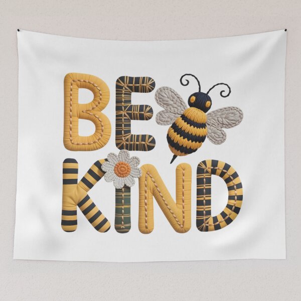 Item preview, Bee Kind Knitted Typography - Cute Crochet Bumblebee Graphic designed and sold by aseelbrand.