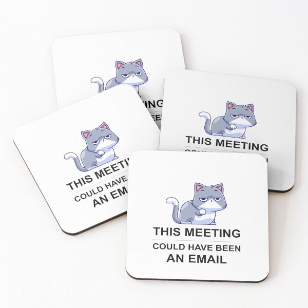 Item preview, Funny Cat T-Shirt for the Office - This Meeting Could Have Been an Email - Sarcastic Gift for Cat-Loving Coworkers designed and sold by OfficeWhiskers.