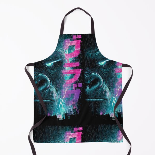 Item preview, Cyberpunk Gorilla Neon Glitch - Futuristic Kaiju Ape designed and sold by Neo Tokio.