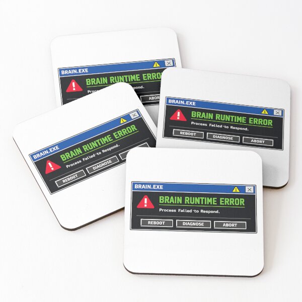 Item preview, Brain.exe Runtime Error Funny Retro Programmer  designed and sold by MagicMicki.