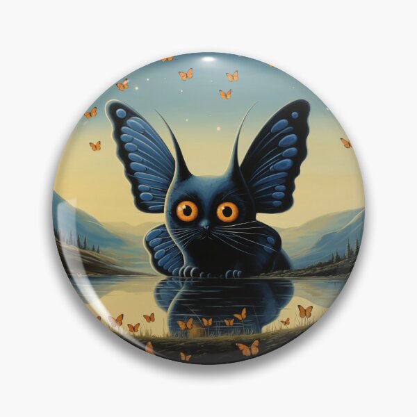 Item preview, Butterfly-cat in the heart of the blue mountain designed and sold by marbrure.