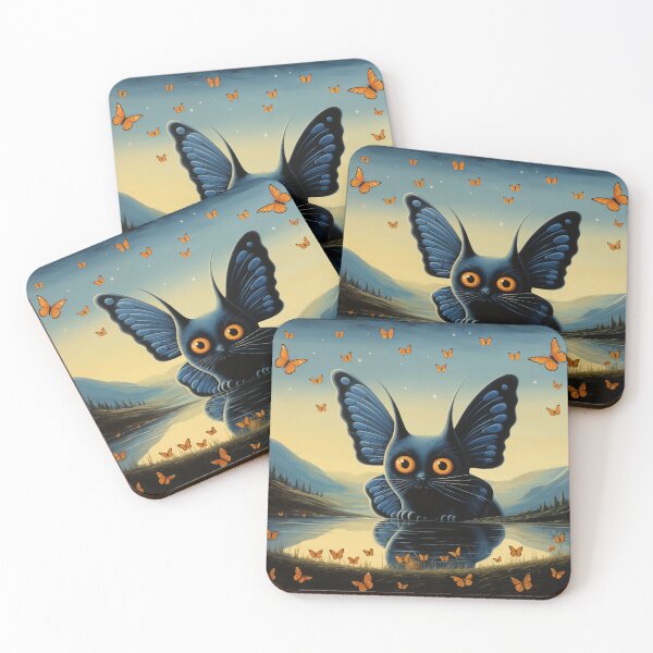 Item preview, Butterfly-cat in the heart of the blue mountain designed and sold by marbrure.