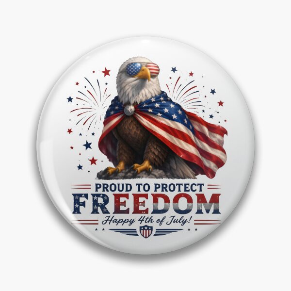 Item preview, Proud To Protect Freedom – Patriotic Bald Eagle 4th of July Graphic designed and sold by Bettybee00.