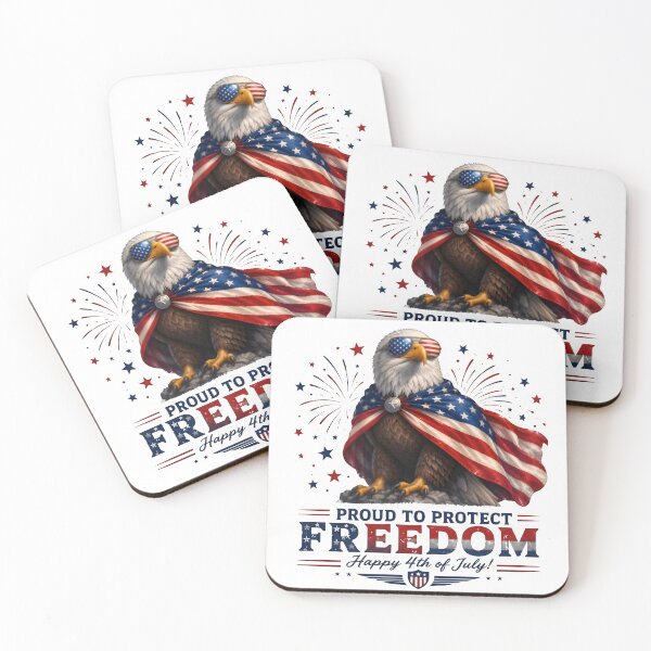 Item preview, Proud To Protect Freedom – Patriotic Bald Eagle 4th of July Graphic designed and sold by Bettybee00.